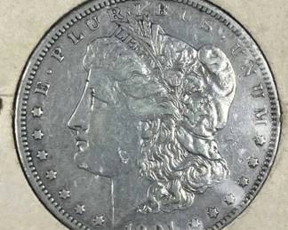 1901-O Morgan Silver Dollar, US $1 Coin