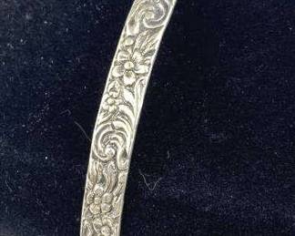 925 Silver Vintage Floral Engraved Bracelet