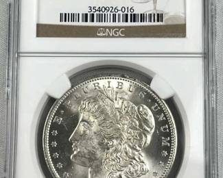 1921 Morgan Silver Dollar NGC MS62