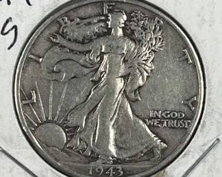 1943-S Walking Liberty Silver Half Dollar, US