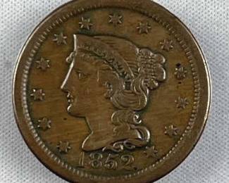1852 US Large Cent, Nice Quality