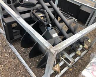 Skid Steer Auger with 3 Bits