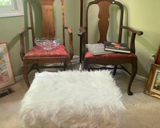 Faux fur stool