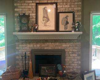 Framed Art, Iron fireplace tools