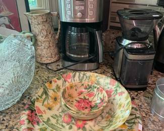 Bowls, Trays, Coffee Maker