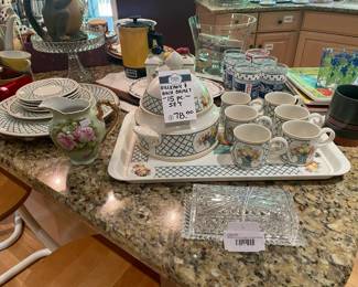 Waterford Araglin butter dish, Villeroy & Boch Basket 15 Piece Set