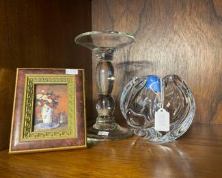 Orrefors bubble candle holder