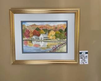 Original framed watercolor art