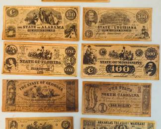 Confederate Reproduction Currency
