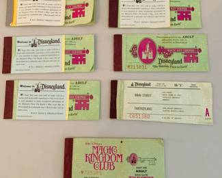 Vintage 1970’s Disneyland Attraction Tickets - One includes Main Gate Ticket