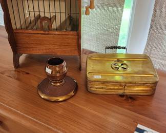 Southern Furniture Console Table, Antique Bird Cage
