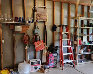 Vases, Hanging Folders, Weber Grill Smokey Joe, Ladder