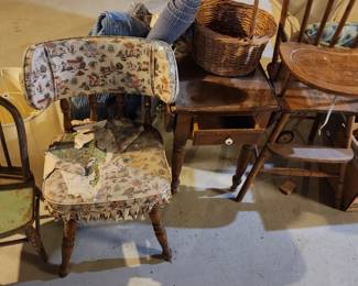 Antique Chairs, Side Tables