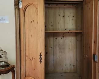 Vintage Pine Two Door Armoire
