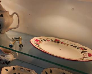 Masons Christmas Village dishes