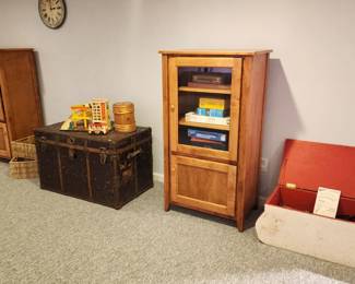 Antique Trunk, Entertainment Cabinets, Vintage Chairs, Power Passers Complete Control Racing