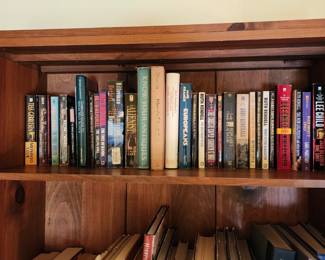 Vintage Wood Bookshelf, Books