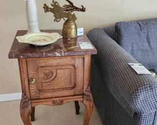 Stearns and Foster Sleeper Sofa, Vintage French Style Stone Top Side Table, Booths Silicon China Children's Plate, Trenton Porcelain Glove Mold, Antique Brass Church Wall Bell