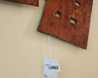 Artisan Rusted Metal Wall Art Pair