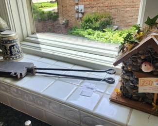 Steins, Birdhouse, N.P.A Cast Iron Waffle Maker