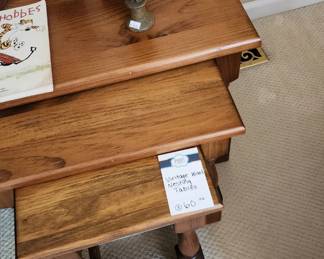 Vintage Wood Nesting Tables