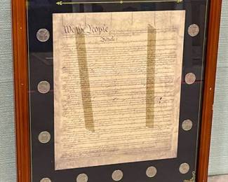 The Bradford Exchange limited edition framed presentation of United States Constitution a heritage of Liberty Masterpiece 21 x 16 in