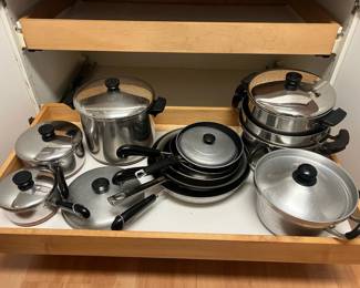 ABS025- Assorted Revere Ware Cooking Pots & Pans