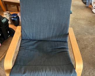 ABS030- IKEA Poang Chair With Navy Blue Cushion Cover