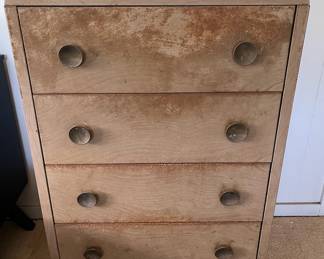 ABS186 Vintage Metal Faux Wood Vertical Dresser 