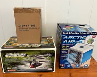 ABS173 Radio Control Micro Helicopter, Arctic Air Cooler & Coffee Maker New