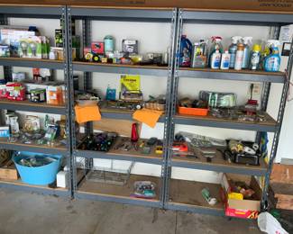 Garage Items, Hand Tools, Cleaning Supplies,  Lightbulbs, Miscellaneous