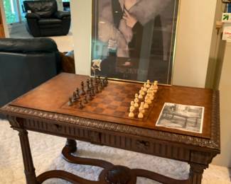 Chess / Checker Table, Flip top 