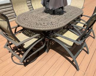Winston, Patio Furniture, Table, 6 Chairs, Excellent Condition