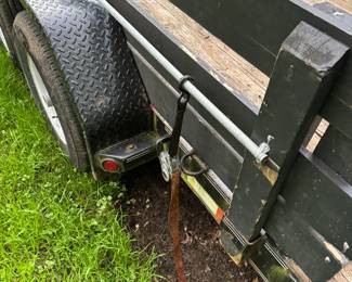 10000 lb equipment trailer with removable sides, new ties with only 200 miles on them 