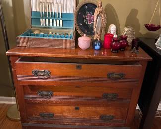 antique oak dresser with original hardware 