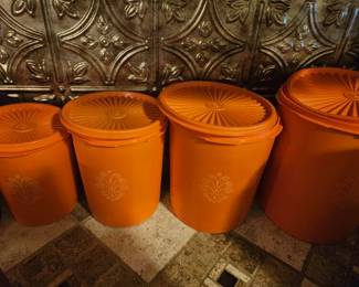 Vintage orange Tupperware 