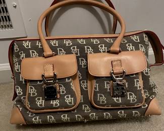 Authentic Dooney and Bourke monogrammed handbag 