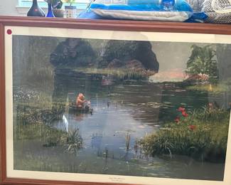 Peter Ellenshaw Winnie the Pooh "Lazy Old Afternoon" framed art print