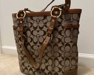 Authentic Coach monogrammed tote bag 