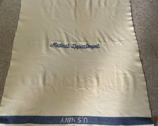Vintage US NAVY - Wool Medical Department Blanket