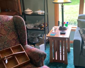 Wing Back Chair - Roycroft End Table