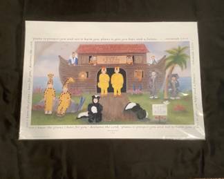 E. Lynette Fransen NOAHS RESCUE MISSION Signed  Numbered Print