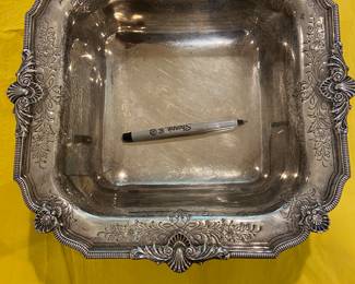 Large sterling square bowl
