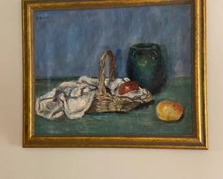 Circa turn. of last century oil by Anna Marie Cariolli