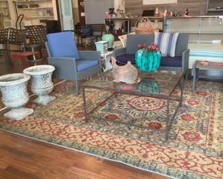 Indoor/Outdoor rug and patio furnishings