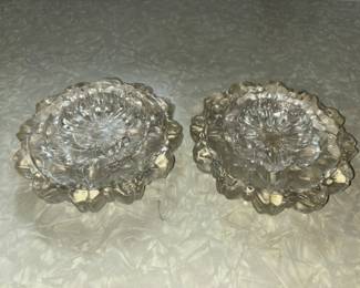 Vintage Glass Ashtray 3 Piece Sets