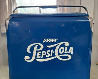 Vintage Metal Progress Refrigerator Pepsi Cooler