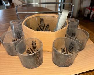 Vintage Jeannette Glass Ice Bucket Set (new in box!)