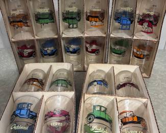 Hazel Atlas Antique Car 4 Glass Sets