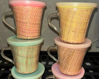 Vintage Burlap Thermo Mugs